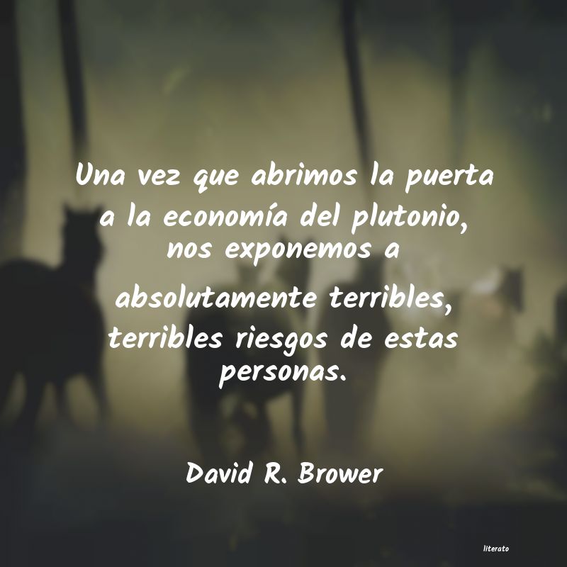 Frases de David R. Brower