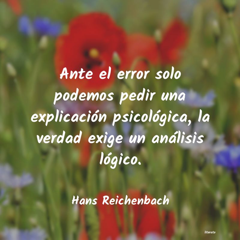 Frases de Hans Reichenbach
