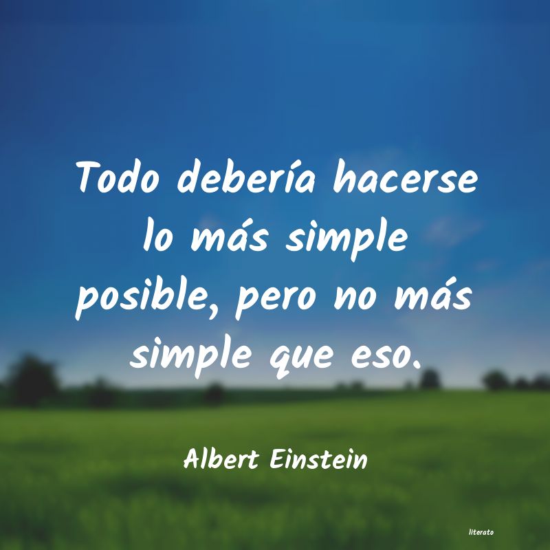frases lo simple einstein