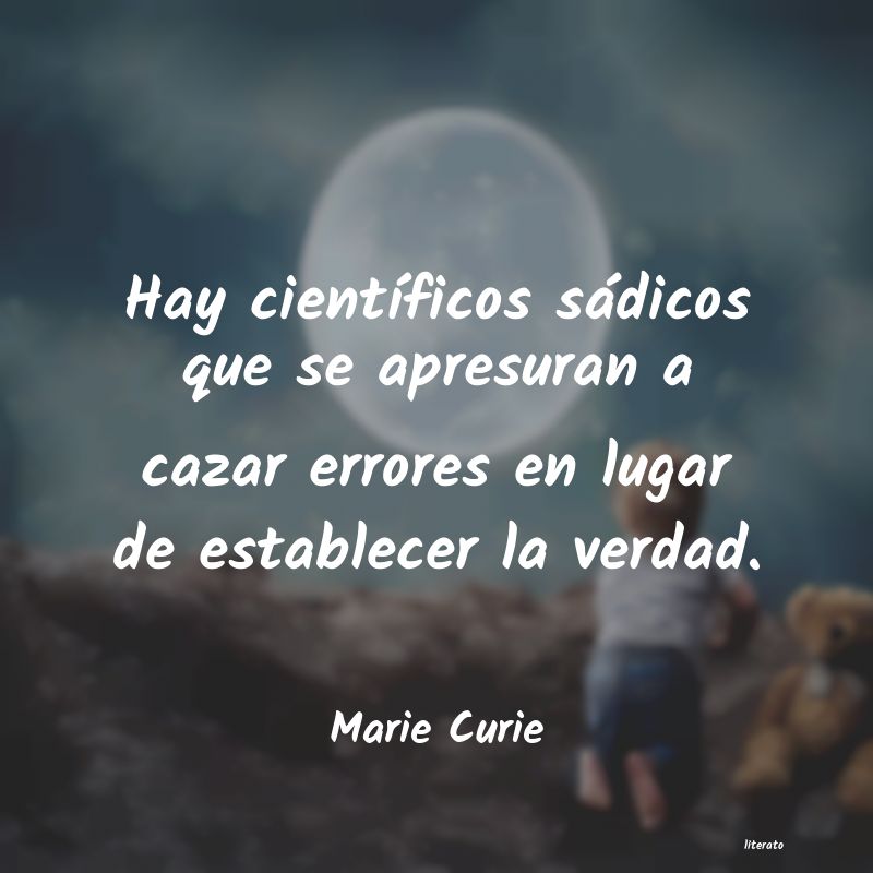 frases de Marie Curie
