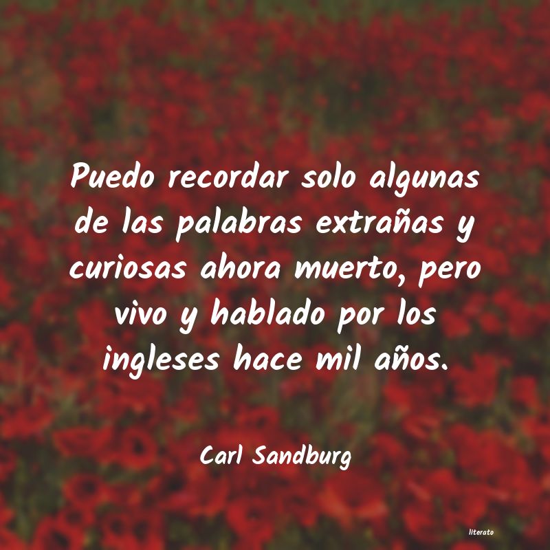 frases de Carl Sandburg