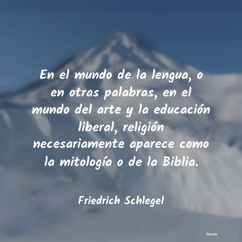 Frases de Friedrich Schlegel