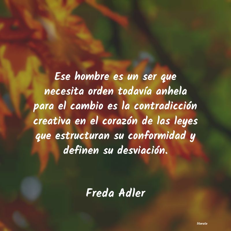 frases de Freda Adler