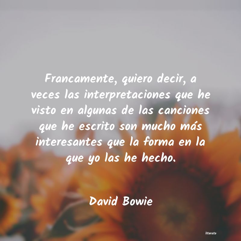 frases de David Bowie