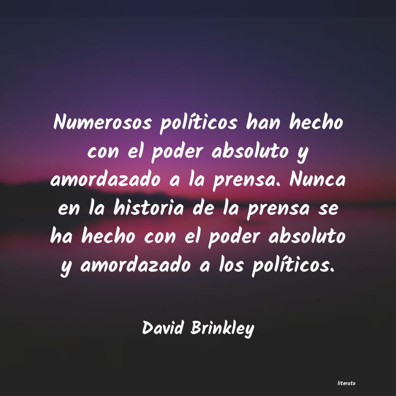 Frases de David Brinkley