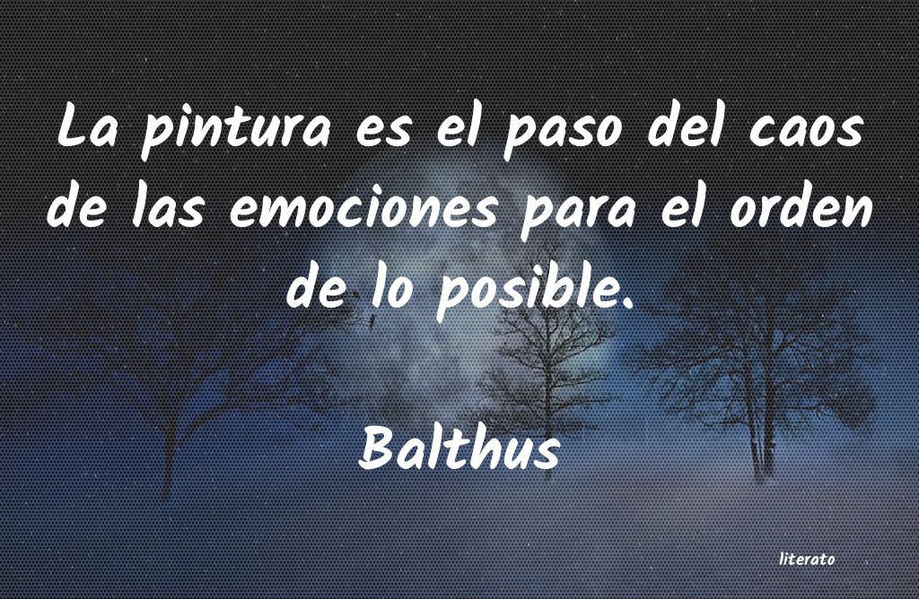 frases de Balthus