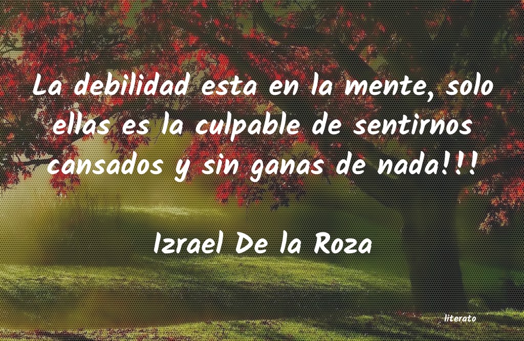 Frases de Izrael De la Roza