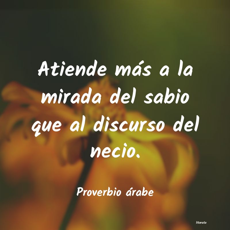 Frases de Proverbio árabe