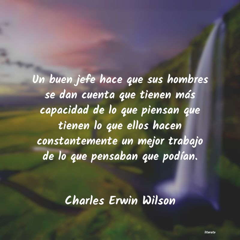frases de Charles Erwin Wilson
