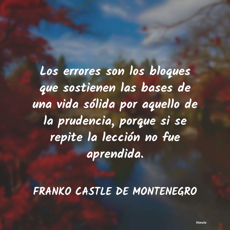 frases de FRANKO CASTLE DE MONTENEGRO