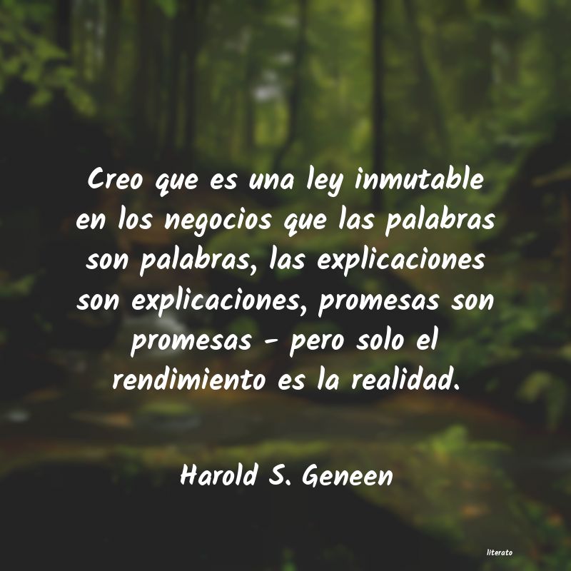 Frases de Harold S. Geneen