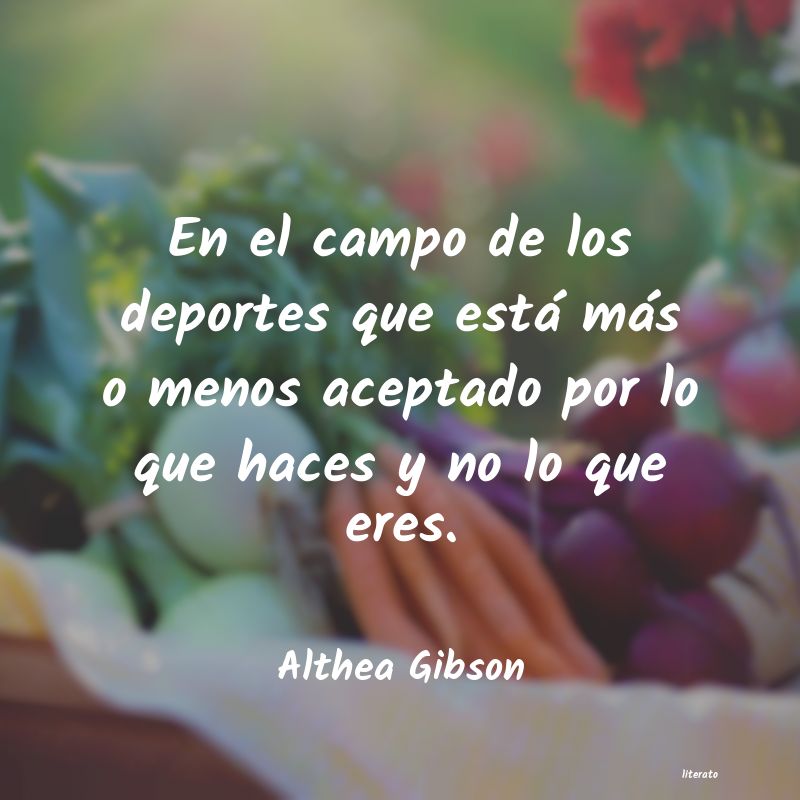 Frases de Althea Gibson