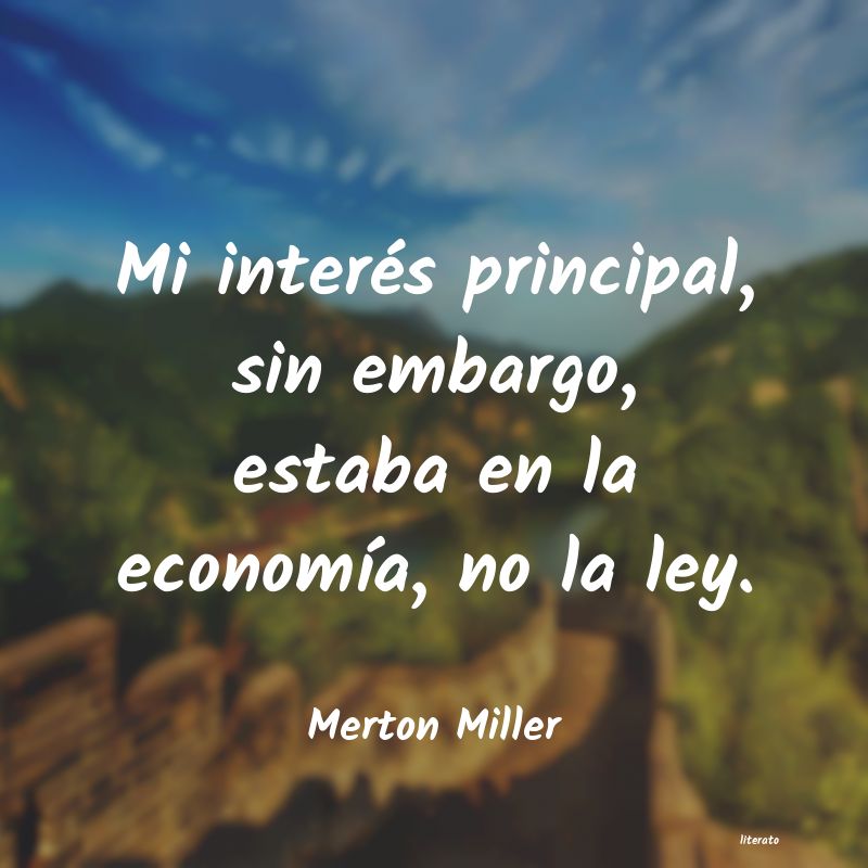 frases de Merton Miller