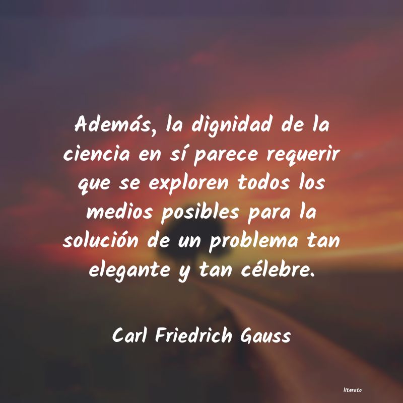 Frases de Carl Friedrich Gauss