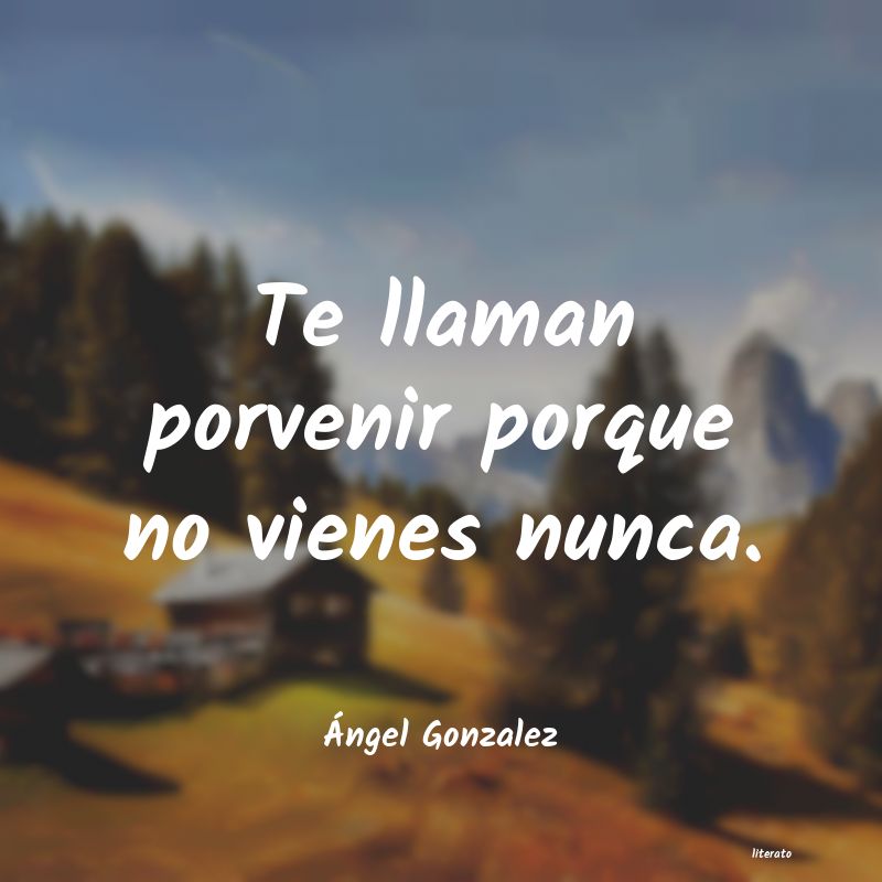 frases de Ãngel Gonzalez