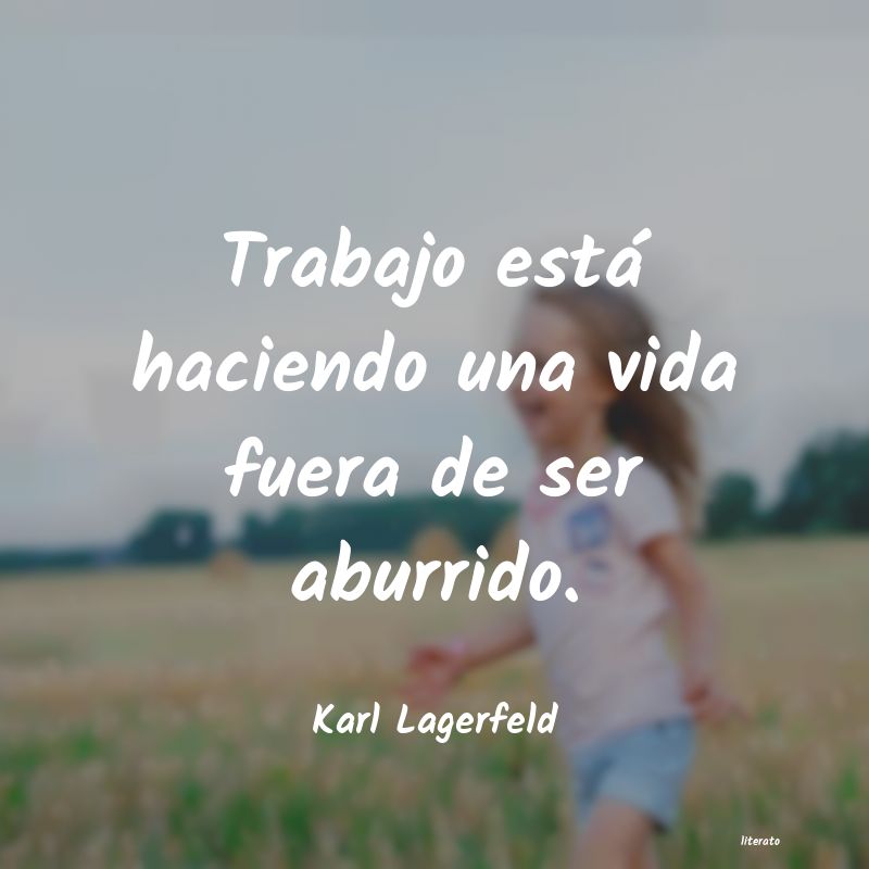 frases de Karl Lagerfeld