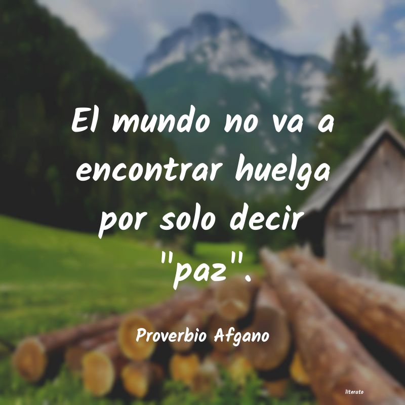 frases de Proverbio Afgano