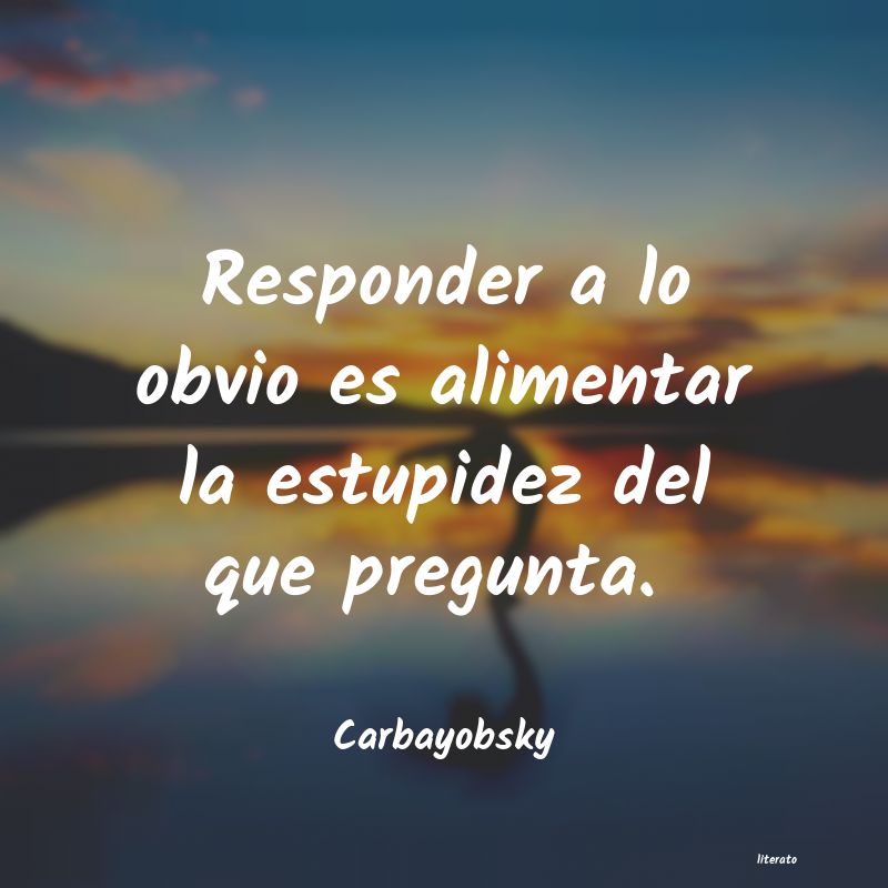 Frases de Carbayobsky