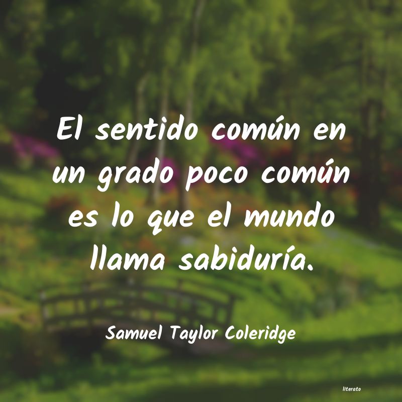 Frases de Samuel Taylor Coleridge