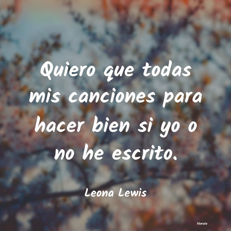 frases de Leona Lewis
