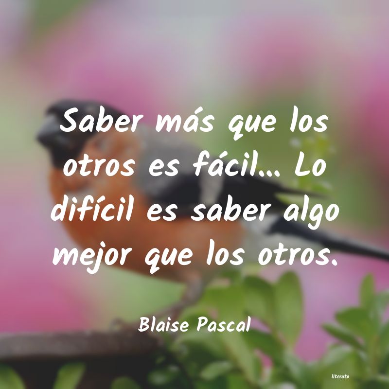 Frases de Blaise Pascal