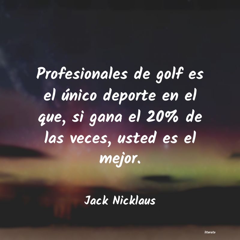 frases de Jack Nicklaus