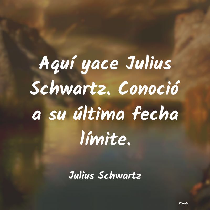 frases de Julius Schwartz