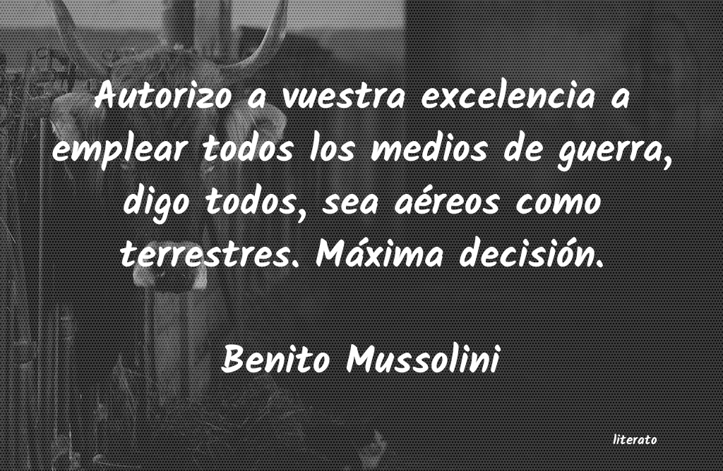 frases de Benito Mussolini