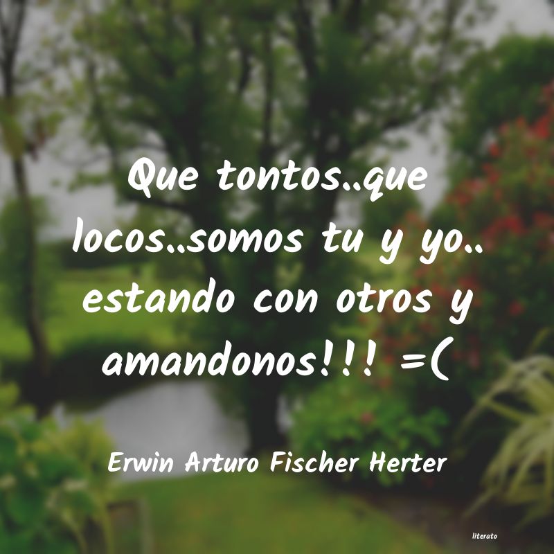 Frases de Erwin Arturo Fischer Herter