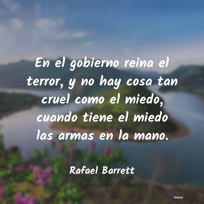 Rafael Barrett: En el gobierno reina el terror