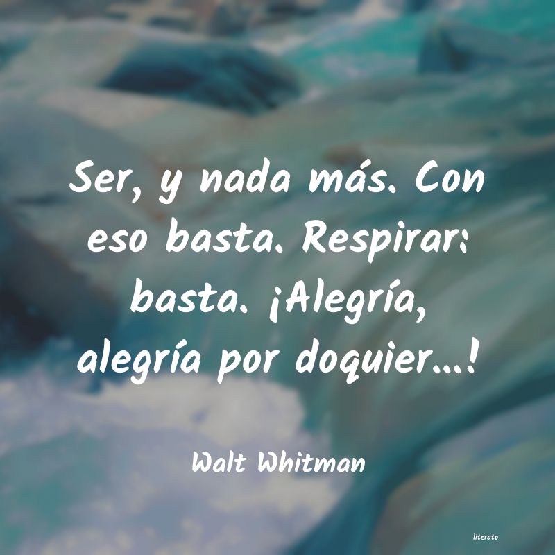 frases de Walt Whitman