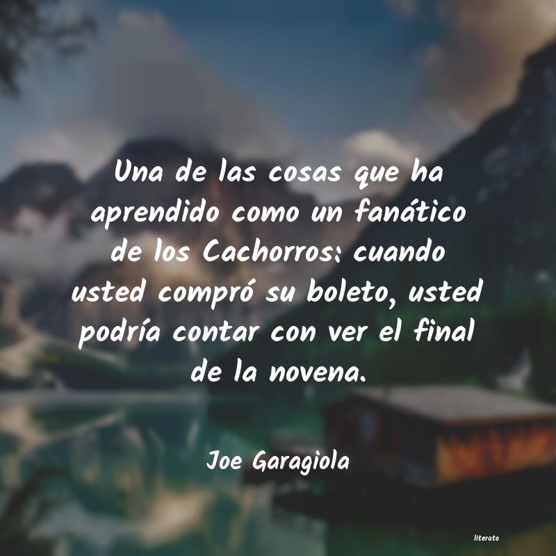 frases de Joe Garagiola