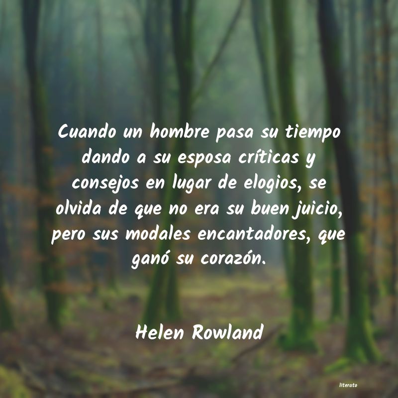 frases de Helen Rowland