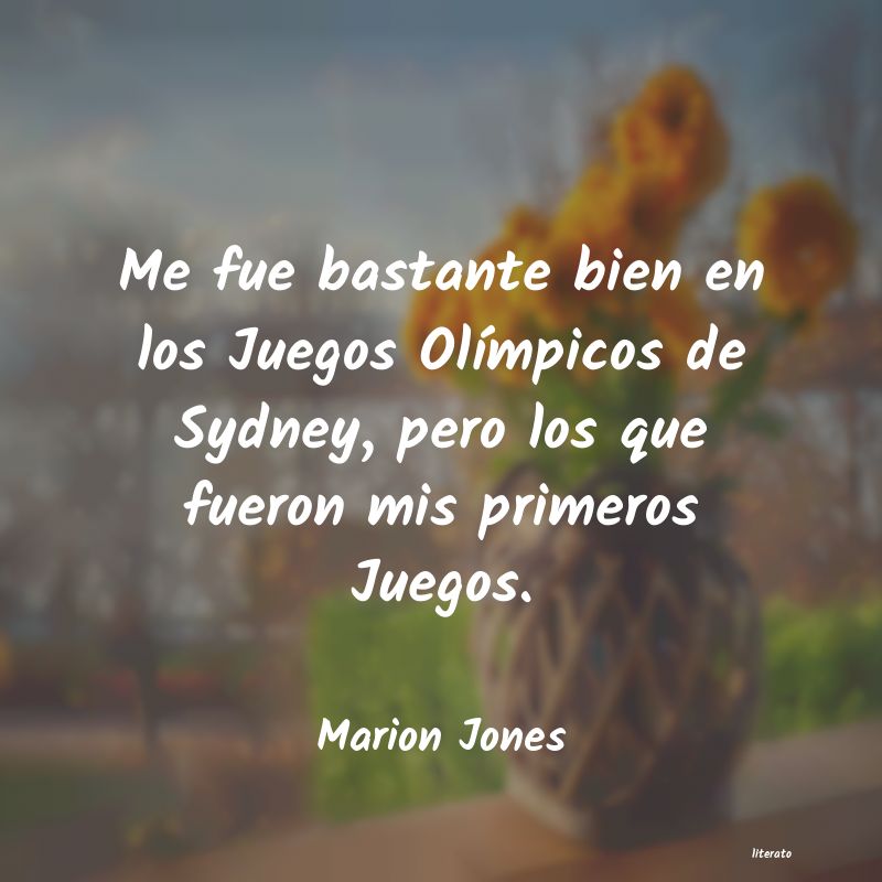 Frases de Marion Jones