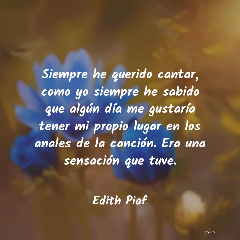 Frases de Edith Piaf