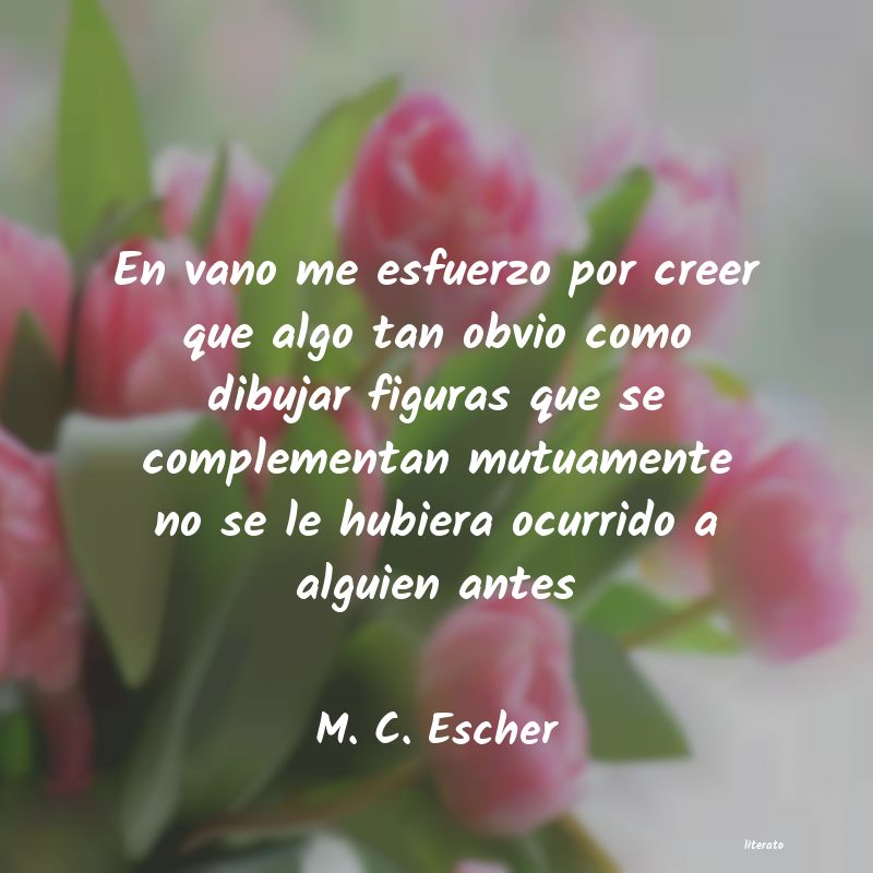 Frases de M. C. Escher