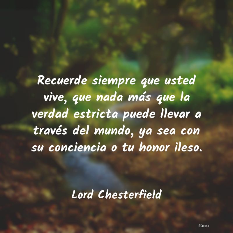 frases de Lord Chesterfield