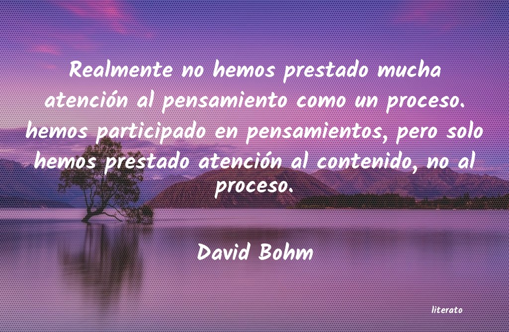 Frases de David Bohm