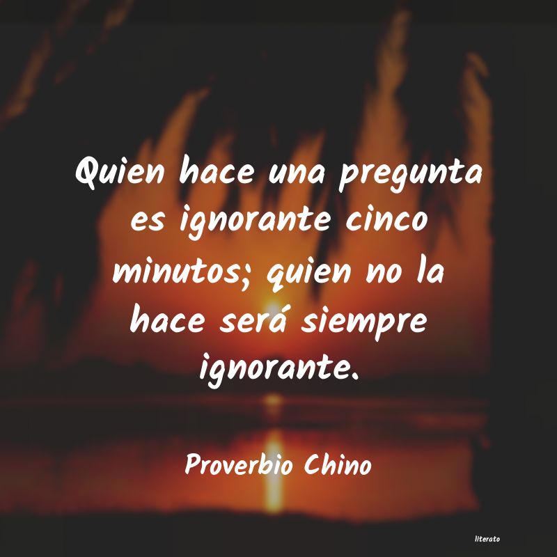 frases de Proverbio Chino