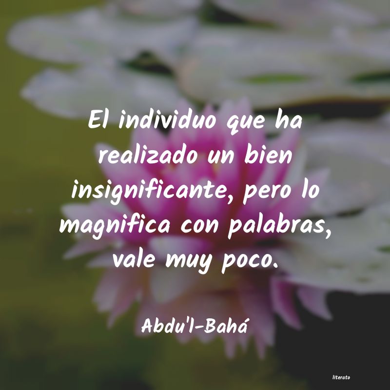 frases de Abdu'l-Bahá