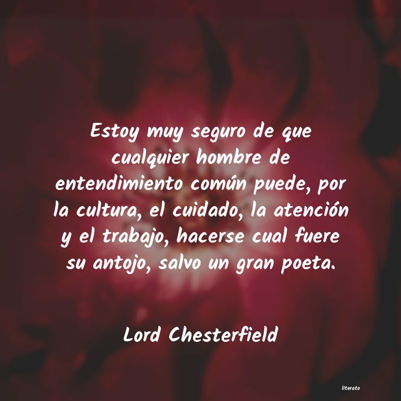 frases de Lord Chesterfield