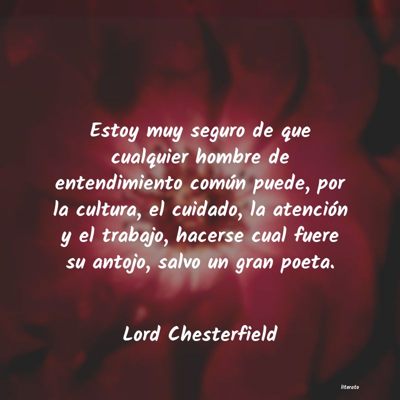 Frases de Lord Chesterfield