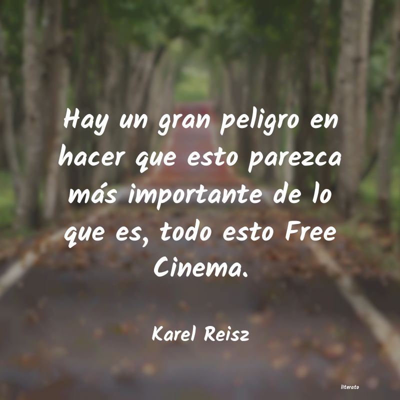 Frases de Karel Reisz