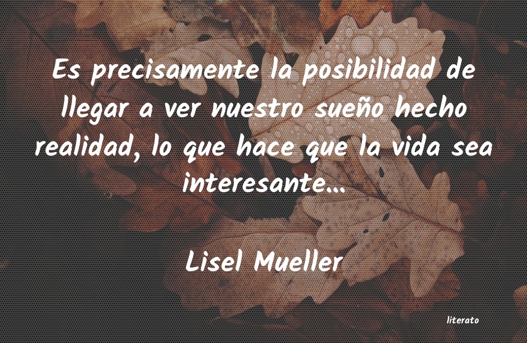 frases de Lisel Mueller
