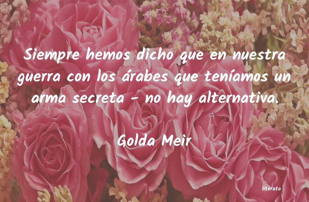 frases de Golda Meir