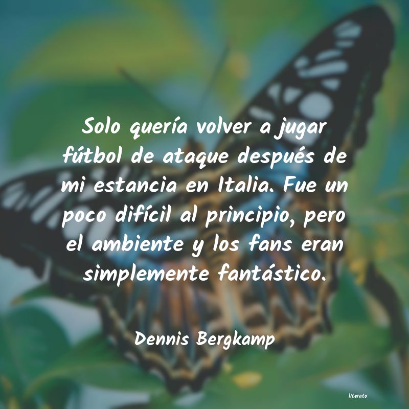frases de Dennis Bergkamp