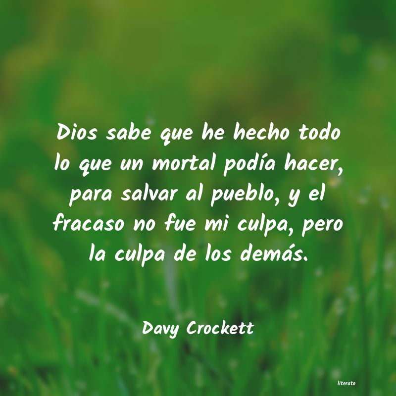 Frases de Davy Crockett