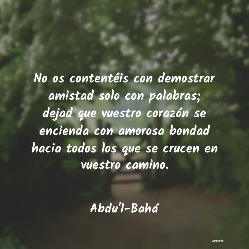 frases de Abdu'l-Bahá