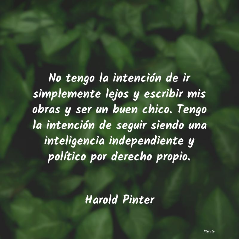 Frases de Harold Pinter