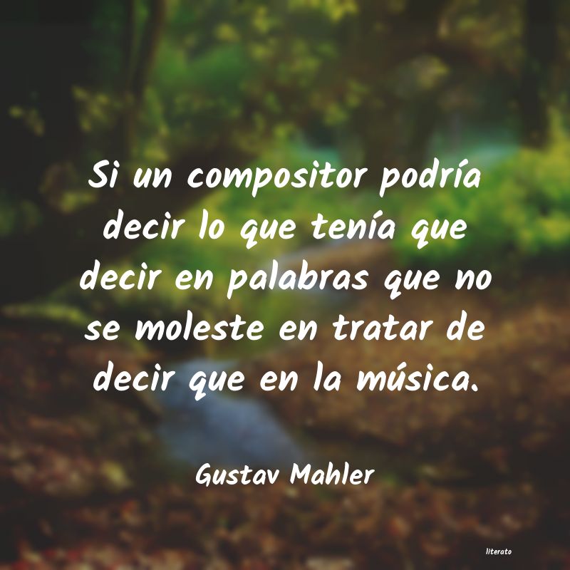 frases de Gustav Mahler